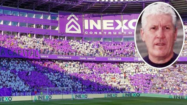 El estadio José Zorrilla y, en detalle, Paquito García (Foto: bdfútbol)