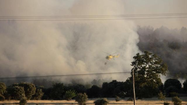 Incendio forestal en Trabazos