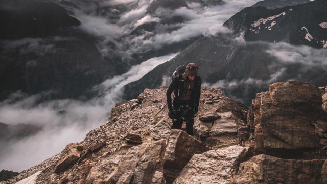 Kilian Jornet durante su reto Alpine Connections.