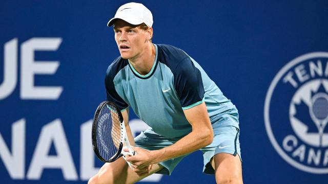 Jannik Sinner, durante su partido en Montreal ante Rublev.