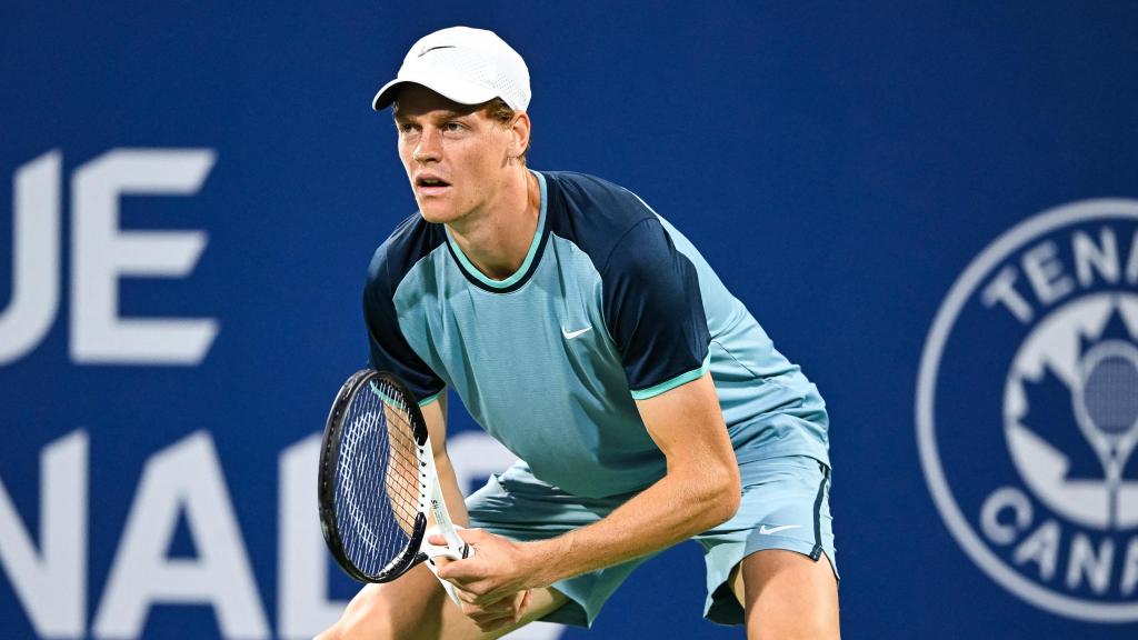 Jannik Sinner, durante su partido en Montreal ante Rublev.