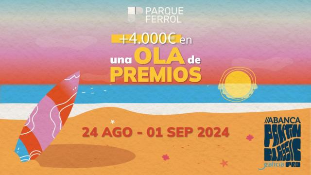 4.000 euros se repartirán en una Ola de Premios por parte de Parque Ferrol en ABANCA Classic Galicia PRO