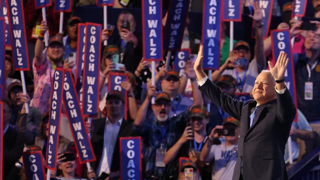 El candidato demócrata a vicepresidente de EEUU Tim Walz.