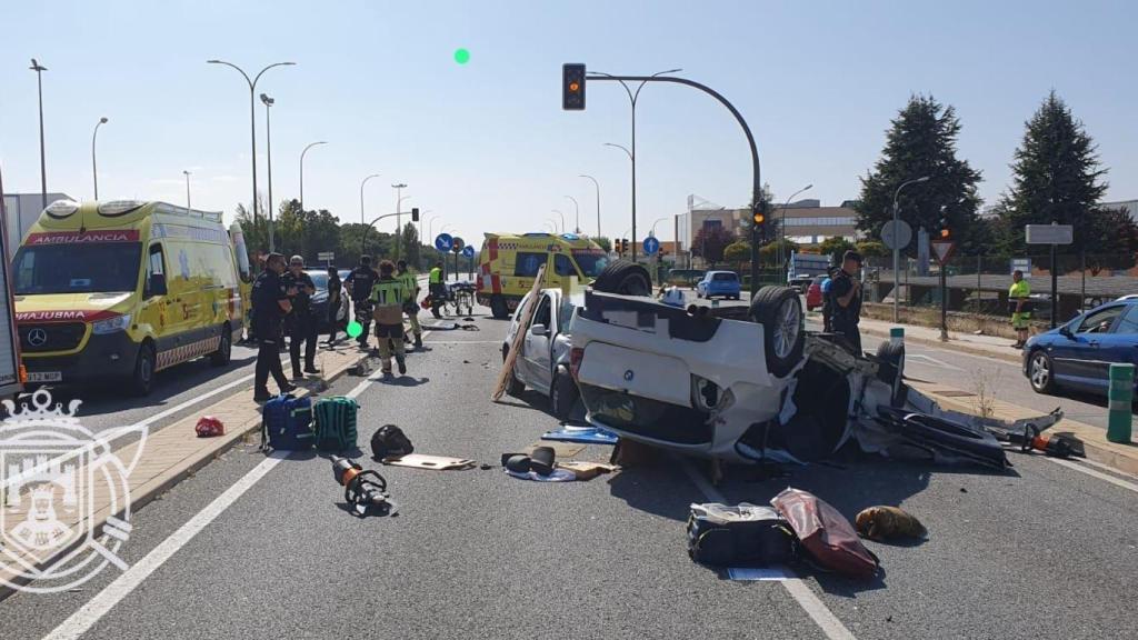 Accidente en la N-1 de Burgos capital