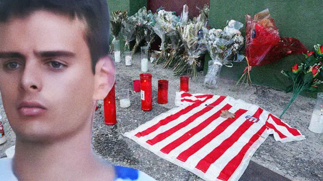 Imagen de Juan Pérez, imputado por el asesinato de Mocejón, junto a un altar hecho a Mateo.