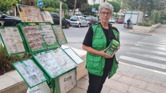 María Carmen, vendedora de la ONCE en Fuengirola.