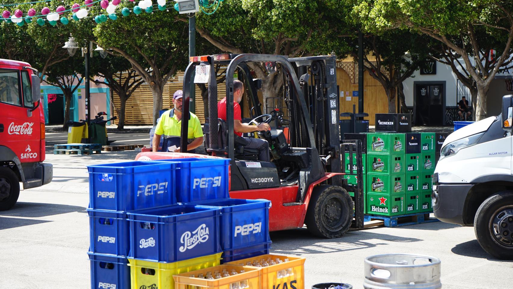 Los trabajadores de la Feria de Málaga