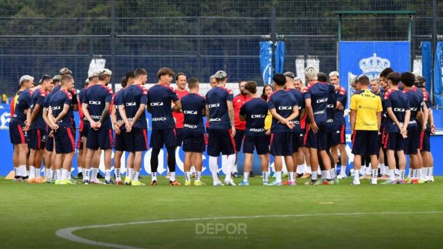 Un entrenamiento del Depor en pretemporada