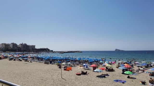 La playa de Benidorm este julio.