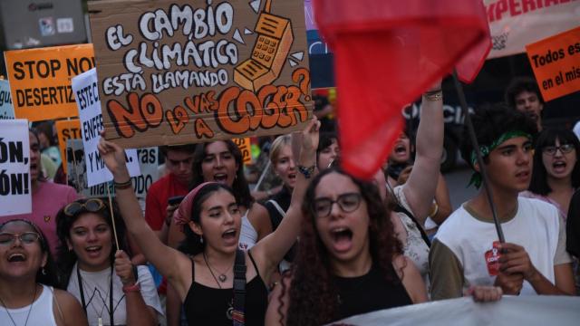 Una protesta que llama a que la acción por el clima no se retrase