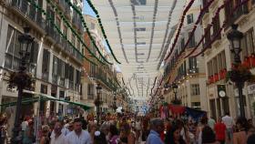 En las entradas de la Feria del Centro de Málaga.