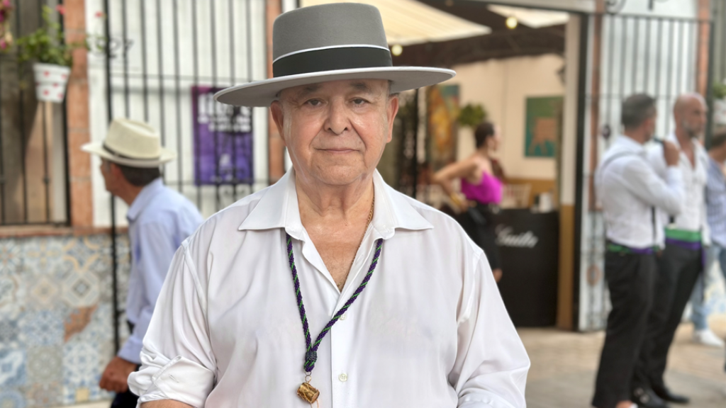 Manuel Curtido, en el Real de la Feria de Málaga.