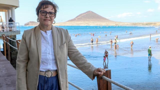 La consejera de Bienestar Social de Canarias, Candelaria Delgado, este fin de semana en Tenerife, desde donde ha respondido  a las preguntas de EL ESPAÑOL.