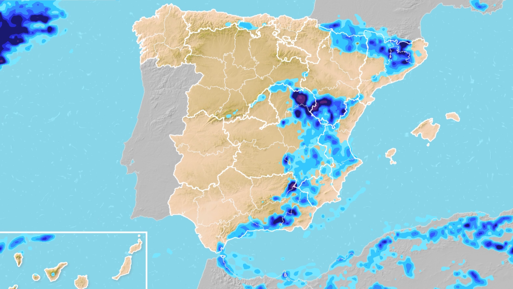 Imágenes del mapa térmico en España durante la última semana