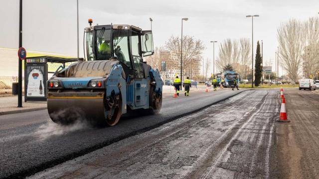 Obras de la operación asfalto en Zaragoza