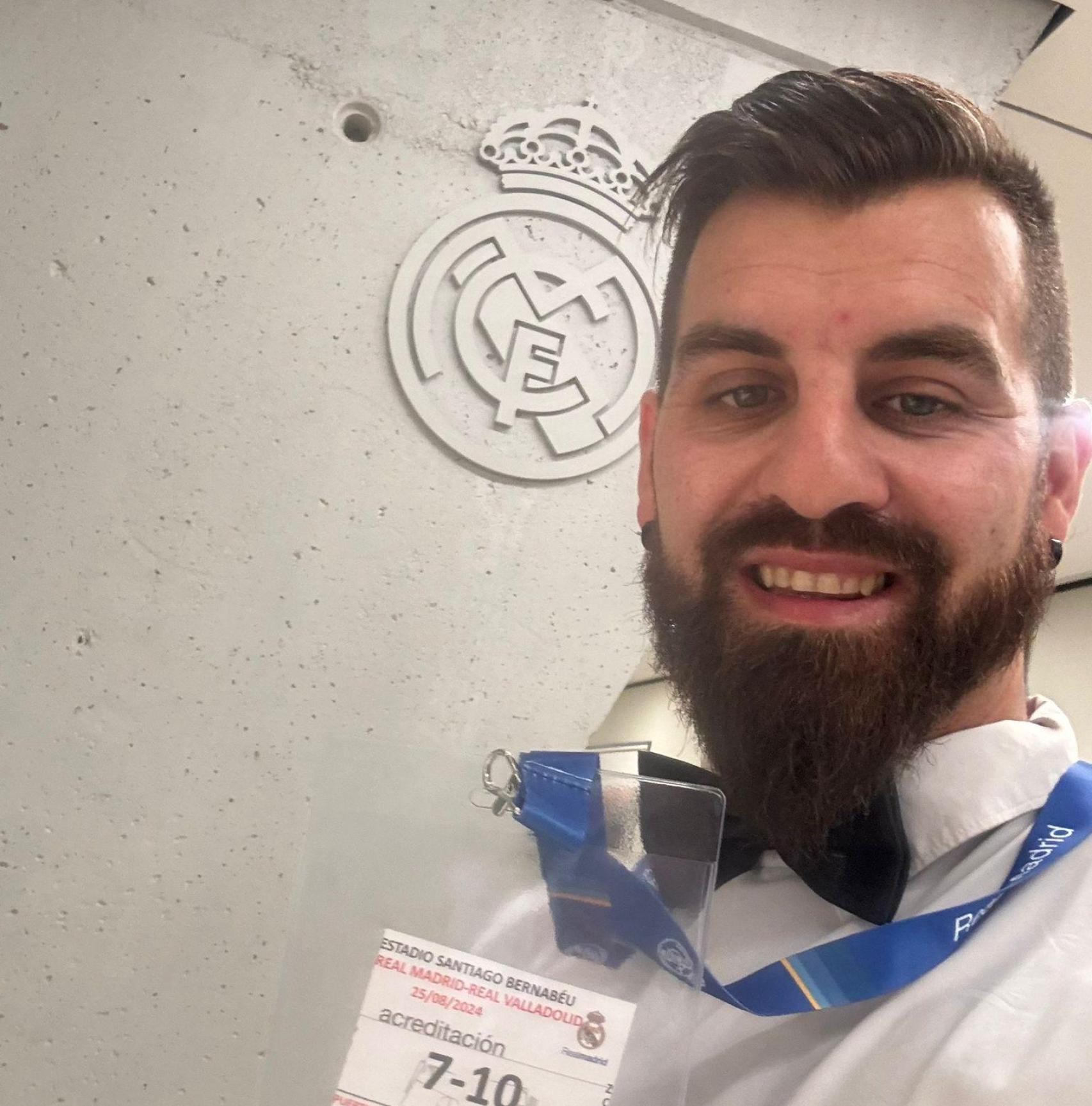 El vallisoletano en el estadio Santiago Bernabéu