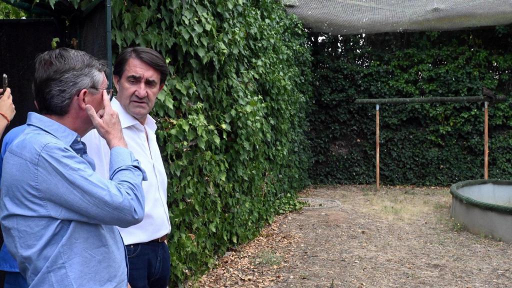 Juan Carlos Suárez-Quiñones durante la visita al Centro de Recuperación de Aves Silvestres de Valladolid