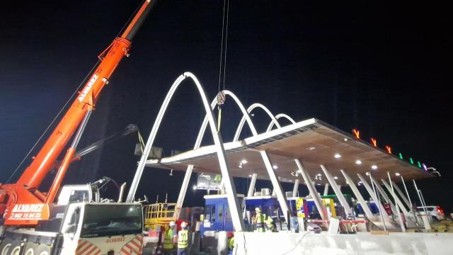 La obra en la autopista de la Costa del Sol.