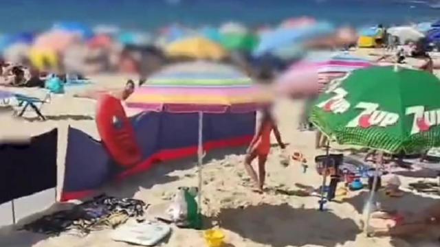 Una parcela privada en la playa de Samil (Vigo).