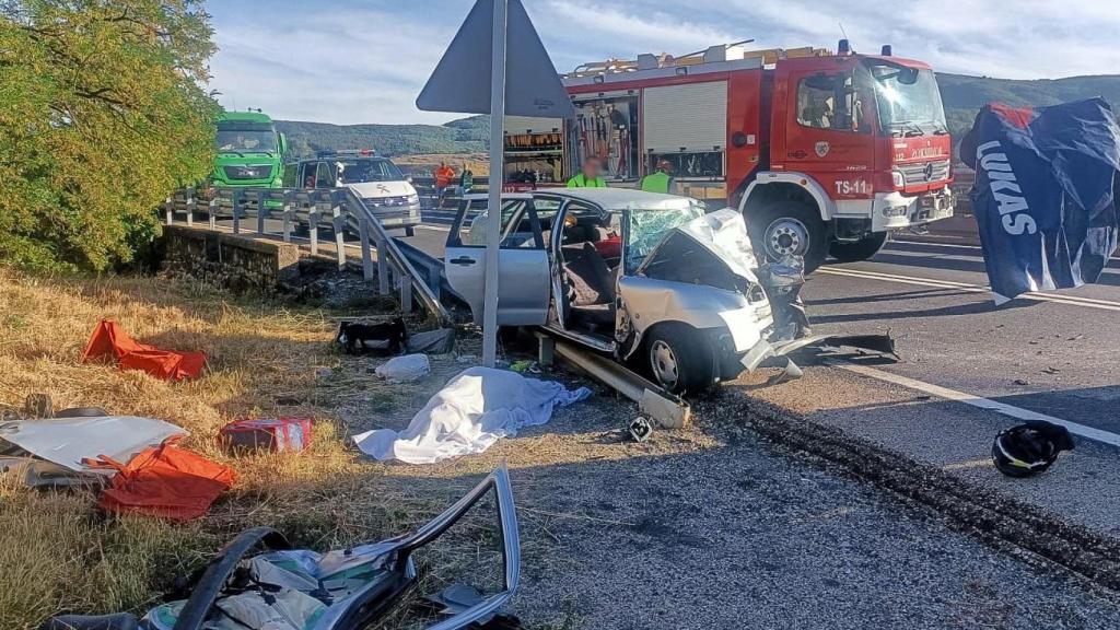 Imagen del accidente ocurrido en León