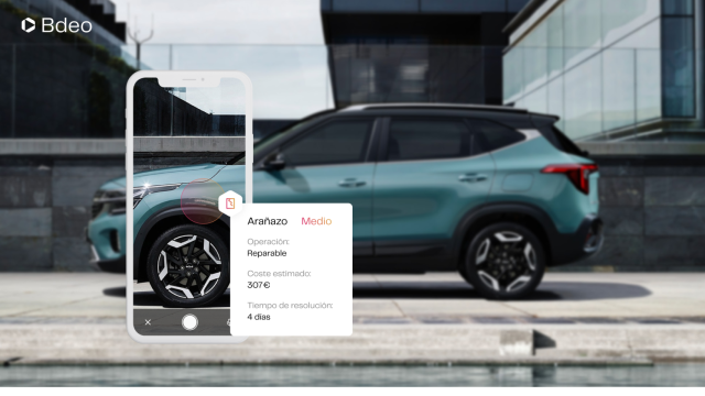 La inteligencia visual de Bdeo permite la captura de imágenes a través de un 'smartphone', para luego examinarlas y detectar daños y otra información de forma instantánea.