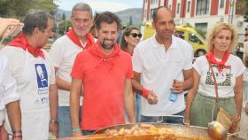 El secretario general del PSOE de Castilla y León, Luis Tudanca, en la fiesta de la Judiada de la Granja de San Ildefonso, este martes