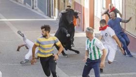 Tercer encierro de Cuéllar con toros de la ganadería Romao Tenorio