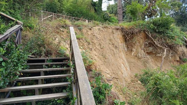 Zona del desprendimiento en As Galeras.