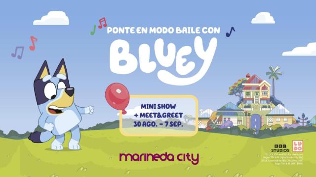 Bluey visita por primera vez Galicia de la mano de Marineda City en A Coruña.