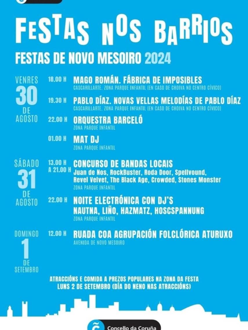 Cartel fiestas de Novo Mesoiro