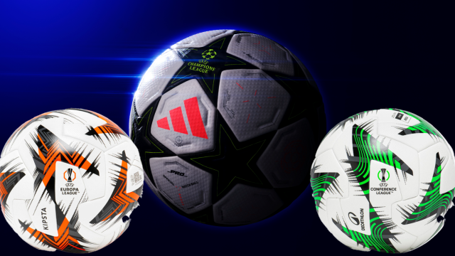 Los balones de la Champions, Europa y Conference League