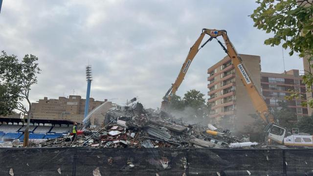 Adiós al Cubo de La Romareda: finalizan los derribos del mítico edificio de Zaragoza