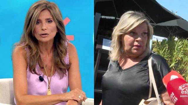 Gema López en 'Espejo Público' y Terelu Campos atendiendo a los medios.