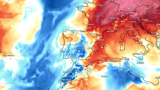 El desplome de temperaturas provocado por el paso de la vaguada de aire frío. Meteored.