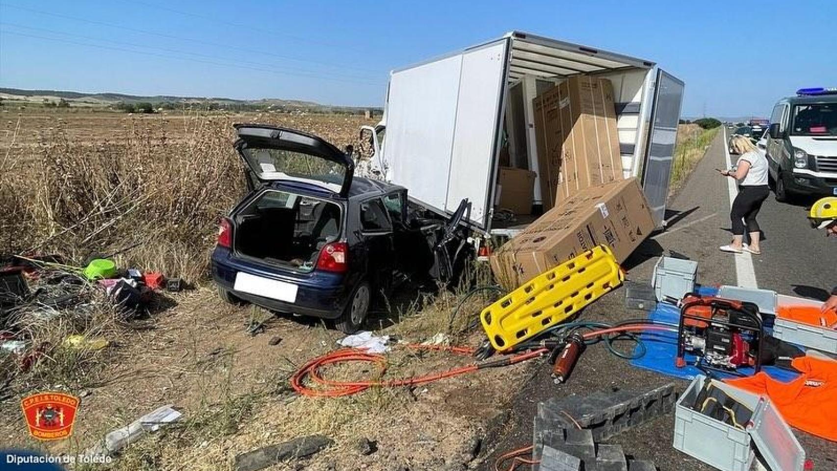 Accidente en Talavera. Foto: CPEIS Toledo.