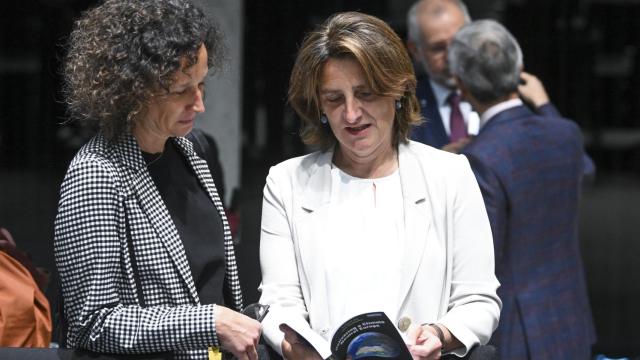 La vicepresidenta tercera, Teresa Ribera, durante una reunión en Bruselas