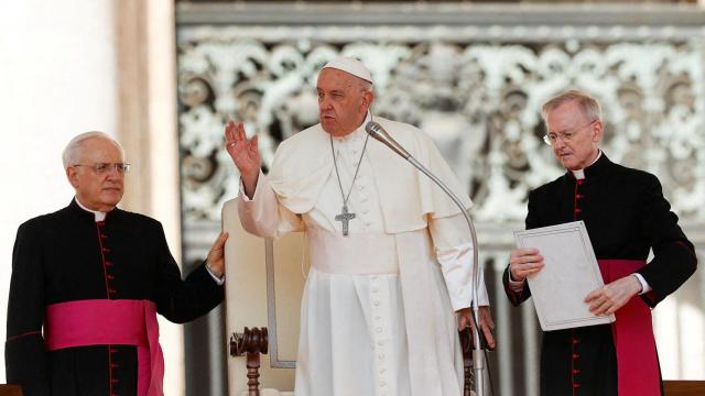 El Papa Francisco durante una ceremonia religiosa