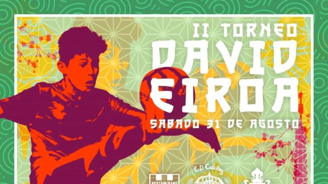 Cartel del II Torneo David Eiroa de fútbol