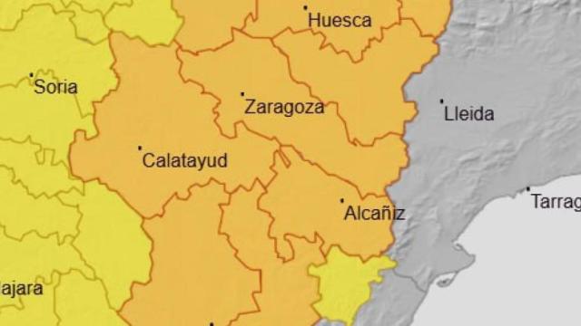 Aviso naranja por lluvias y tormentas en Aragón - 29 de agosto.