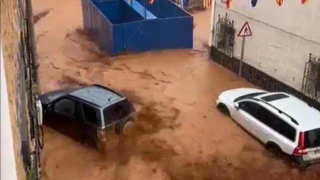 La DANA ya azota a Aragón: brutal tormenta en Herrera de los Navarros