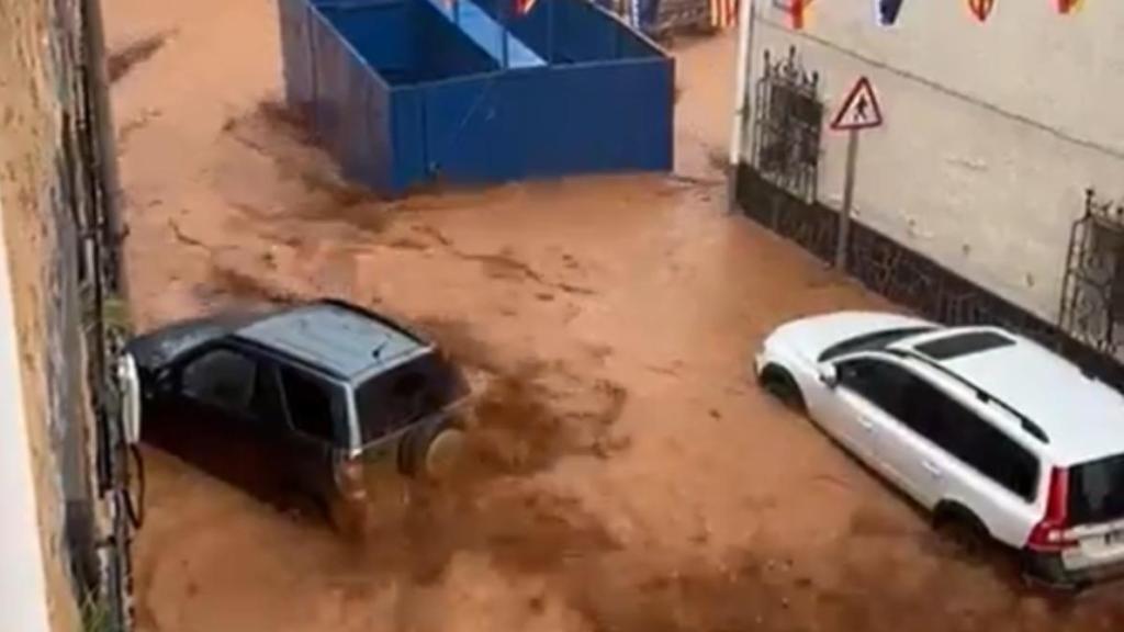 La DANA ya azota a Aragón: brutal tormenta en Herrera de los Navarros