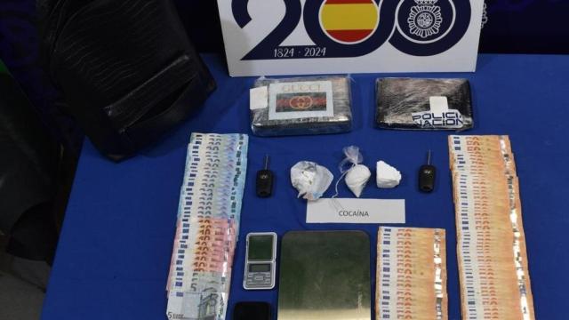 Droga incautada por la Policía Nacional a hombre detenido en Valladolid