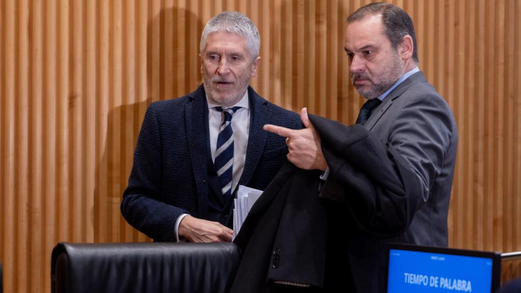 El ministro del Interior, Fernando Grande-Marlaska, junto al exministro de Transportes, José Luis Ábalos, en una foto de archivo.