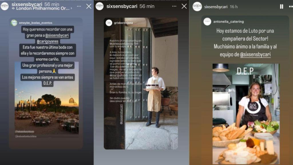 Tres mensajes que se han podido leer estos días en el perfil de Instagram de 'Sixsens'.