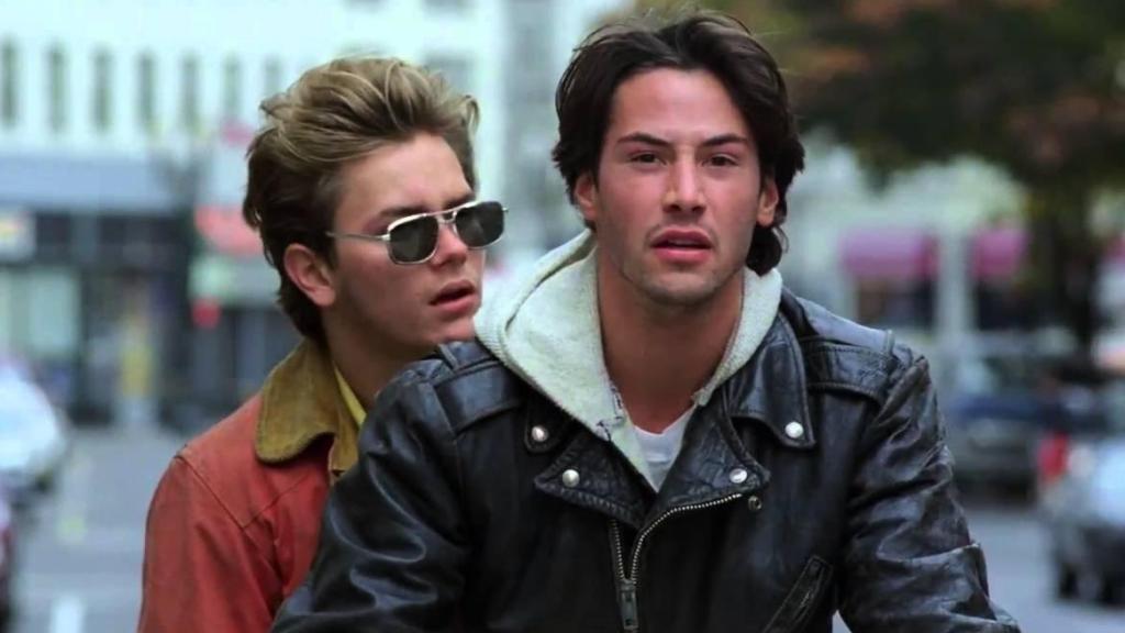 Fotograma de 'My own private Idaho' con Keanu Reeves y River Phoenix.