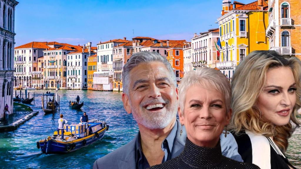 George Clooney, Jamie Lee Curtis y Madonna en un montaje de JALEOS.