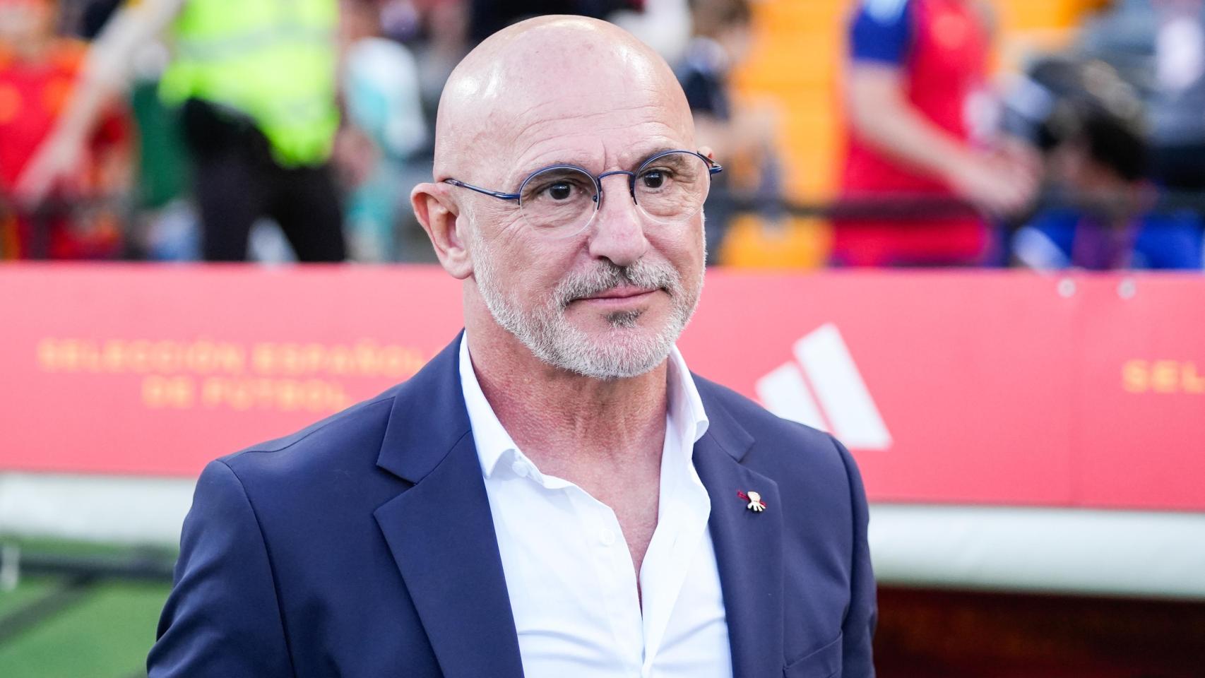 Luis de la Fuente, en un partido de la Selección