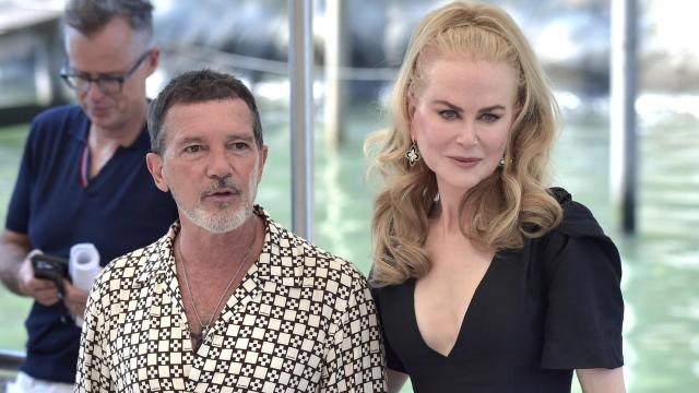 Antonio Banderas y Nicole Kidman en el Festival de Venecia. Foto: Stefano Spaziani.