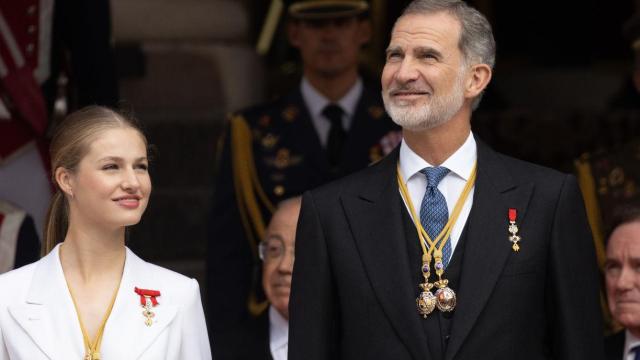 El rey Felipe VI junto a la princesa Leonor