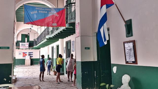 La escuela primaria René Fraga Moreno, en Cuba.